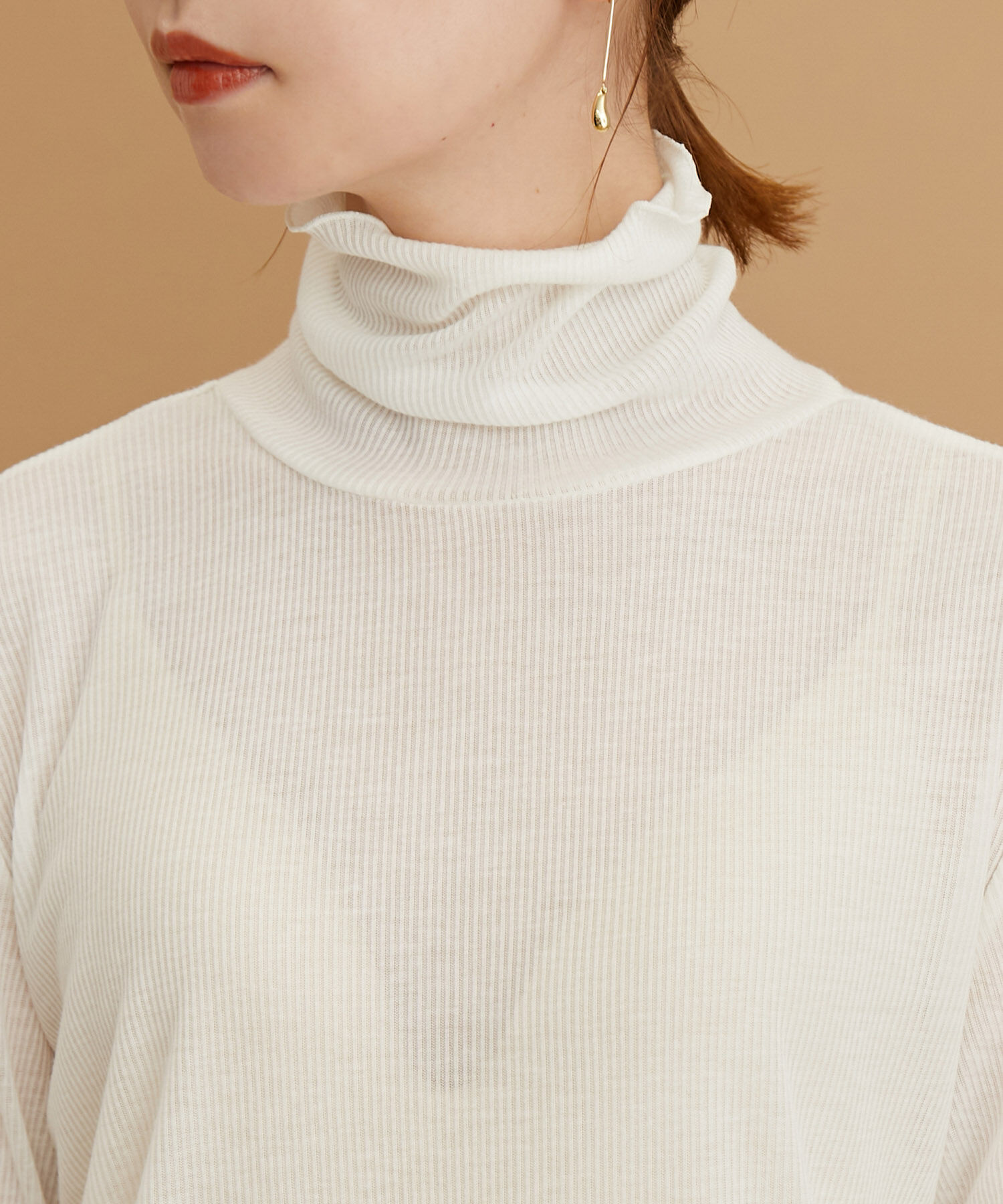 Rope&rsquo;Picnic「【WEB限定カラー:チャコール,オレンジ】シアーカットタートル」|Tシャツ・カットソー|