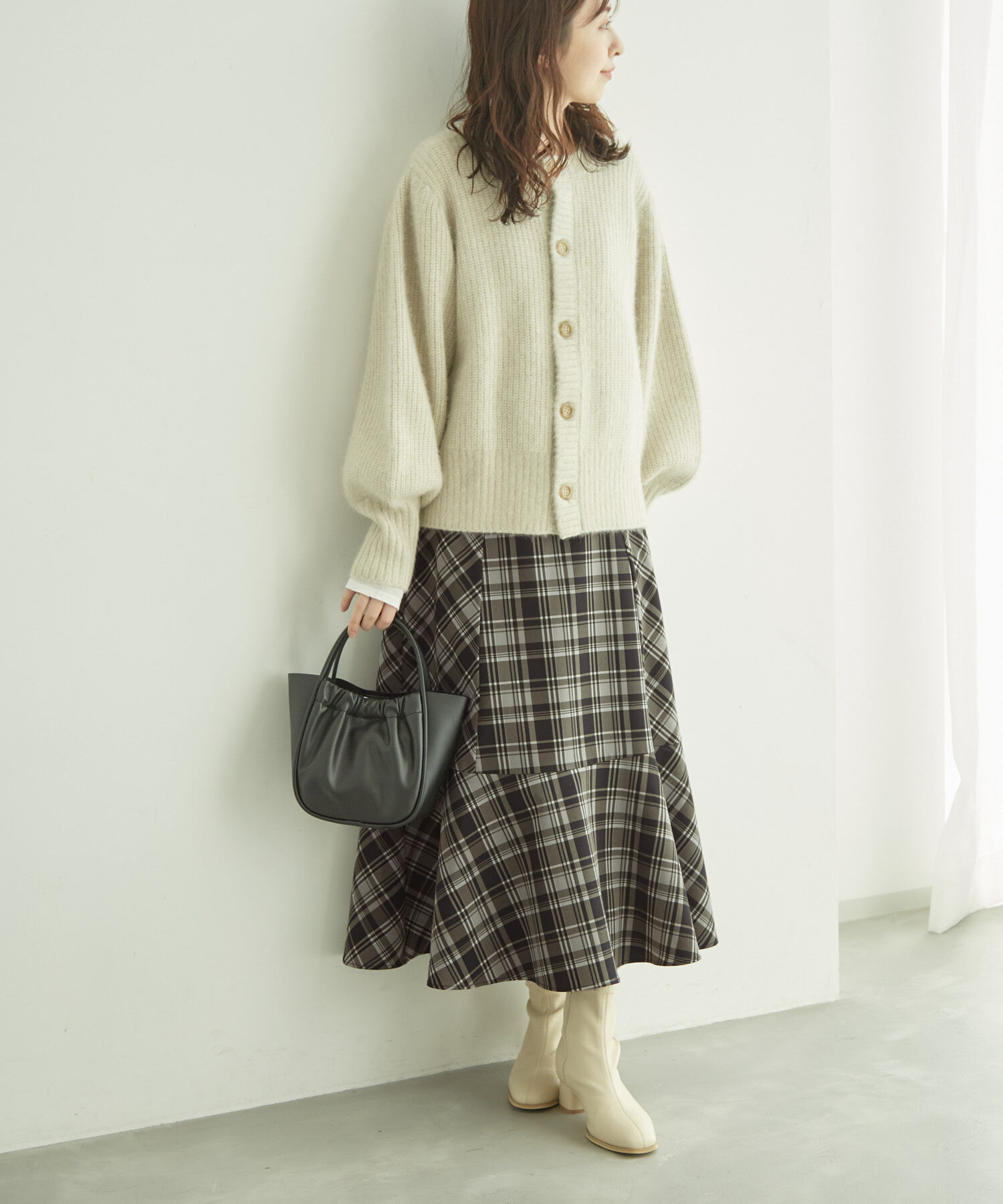 Rope&rsquo;Picnic「チェックセミマーメイドスカート」|スカート|