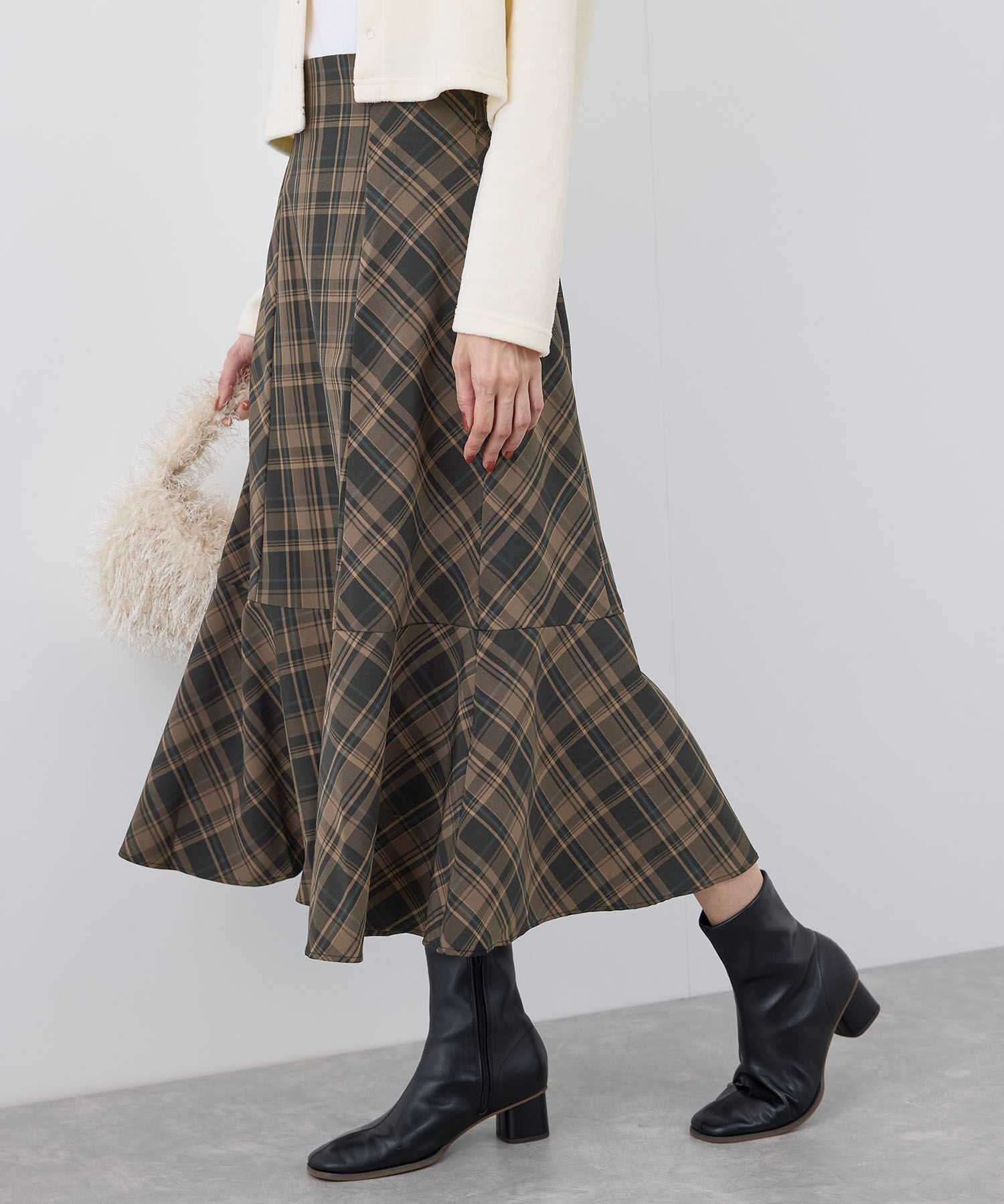 Rope&rsquo;Picnic「チェックセミマーメイドスカート」|スカート|