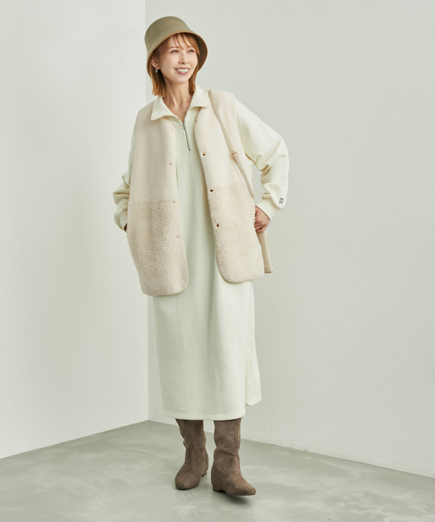 Rope&rsquo;Picnic「リバーシブル対応/フェイクスエードボアベスト」|その他|