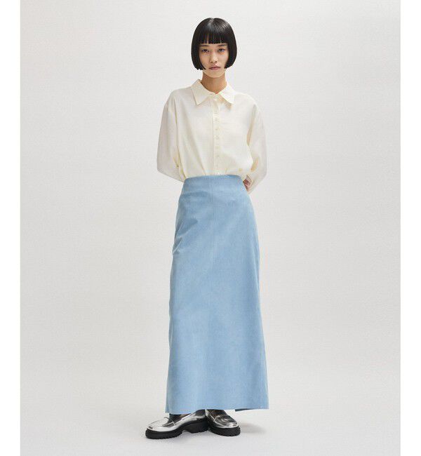 ADAM ET ROPE'「シンセティックスエードペンシルマキシスカート」|スカート|