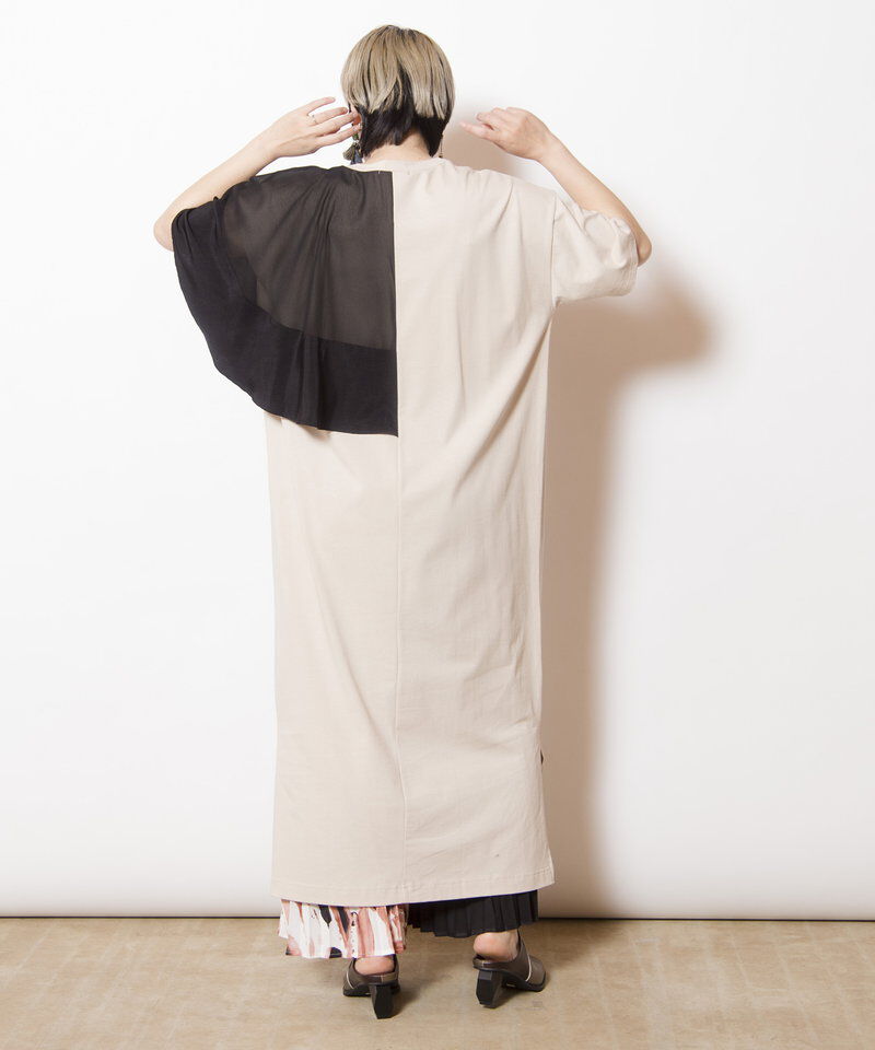  「アシンメトリーケープワンピース」|ワンピース|