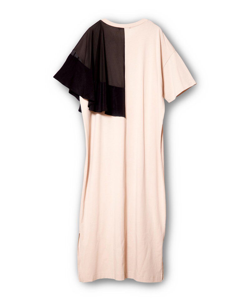  「アシンメトリーケープワンピース」|ワンピース|