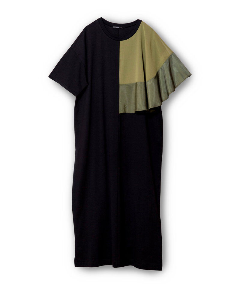  「アシンメトリーケープワンピース」|ワンピース|