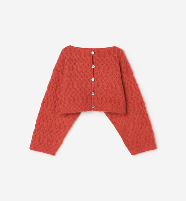  「WALANCE | ウールモヘア クロップドカーディガン WOMEN」|ニット・セーター|