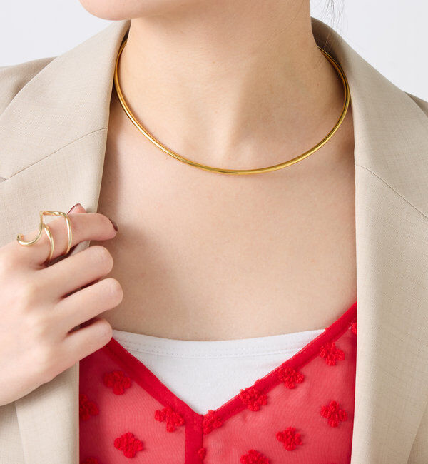  「【PAPILLONNER/パピヨネ】ステンレスメタルチョーカー」|リング|