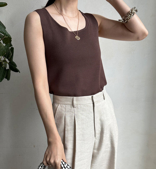  「スクエアニットタンク」|ニット・セーター|