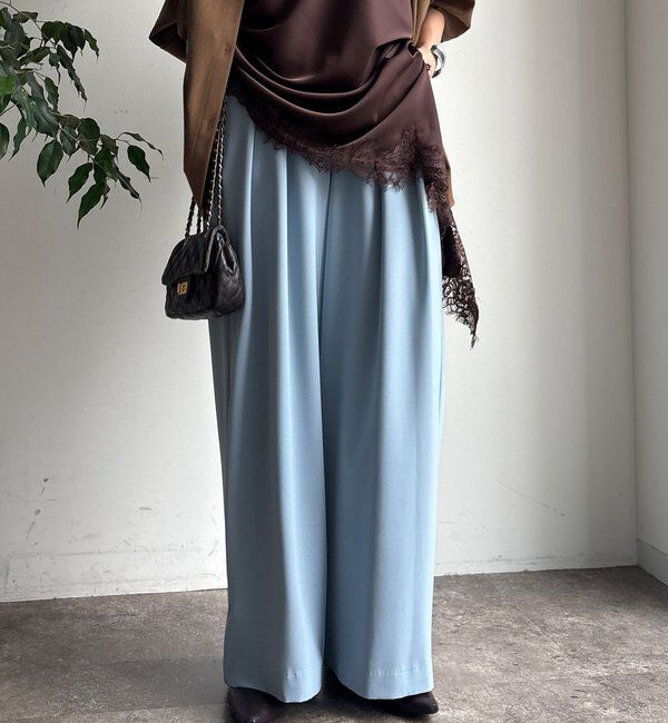  「【累計販売数3万枚突破/22色４サイズ展開！】タックワイドパンツ」|チノ|