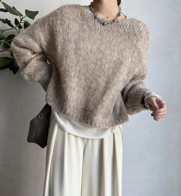  「【新色追加】モヘヤメッシュプルオーバー」|ニット・セーター|