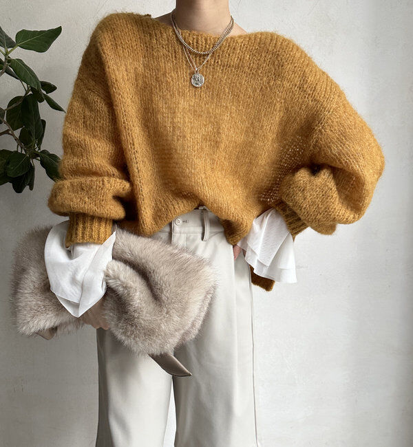  「【新色追加】モヘヤメッシュプルオーバー」|ニット・セーター|