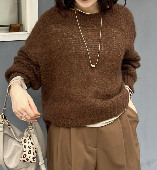  「【新色追加】モヘヤメッシュプルオーバー」|ニット・セーター|