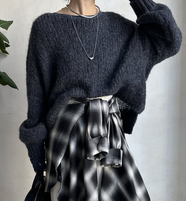  「【新色追加】モヘヤメッシュプルオーバー」|ニット・セーター|