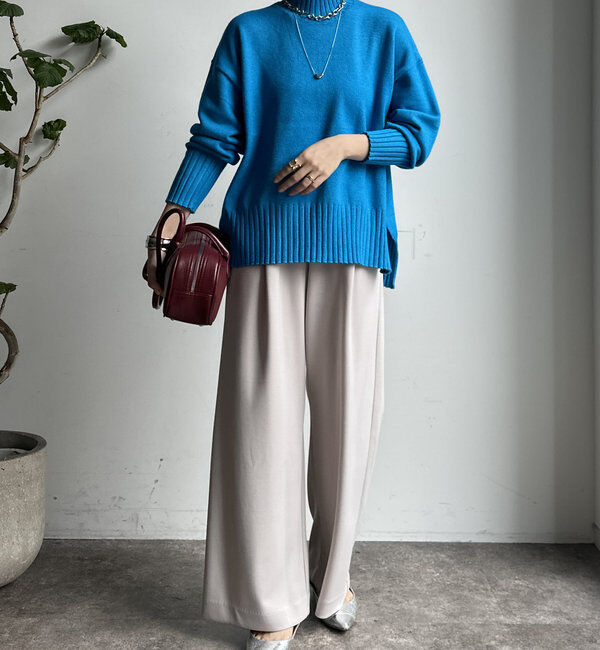  「【WEB限定】モッチリミドルゲージハイネックニット」|ニット・セーター|