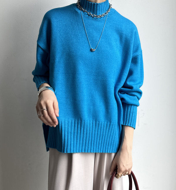  「【WEB限定】モッチリミドルゲージハイネックニット」|ニット・セーター|