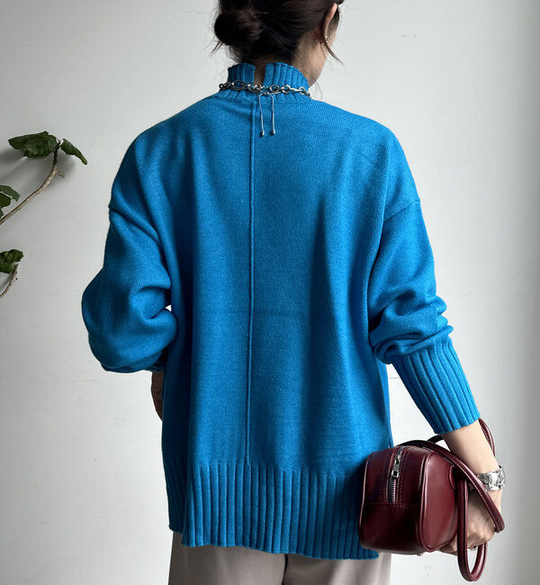  「【WEB限定】モッチリミドルゲージハイネックニット」|ニット・セーター|