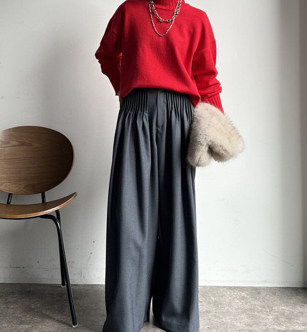  「【WEB限定】モッチリミドルゲージハイネックニット」|ニット・セーター|