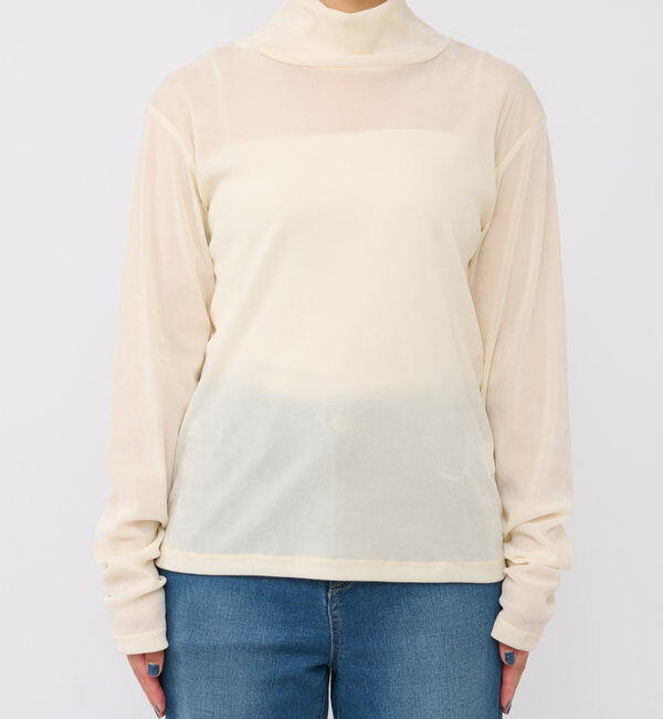  「チュールフロッキーハイネックカットソー」|Tシャツ・カットソー|