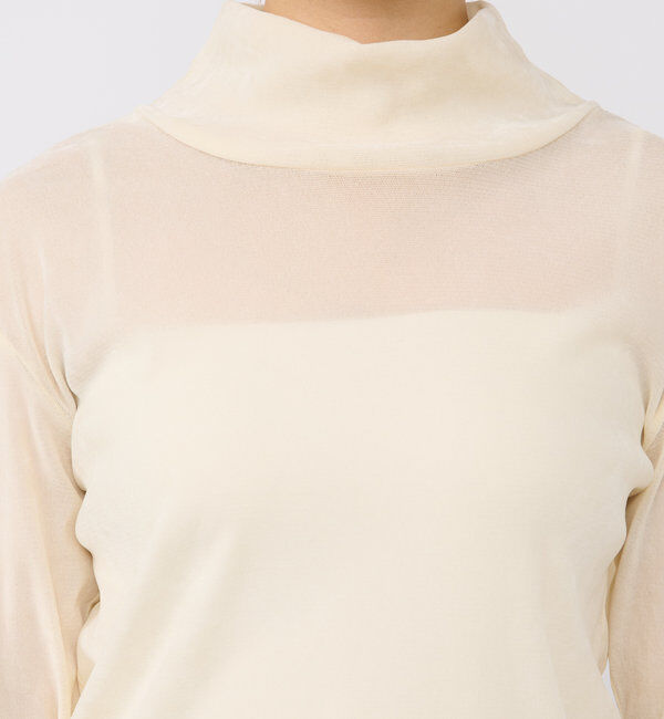  「チュールフロッキーハイネックカットソー」|Tシャツ・カットソー|