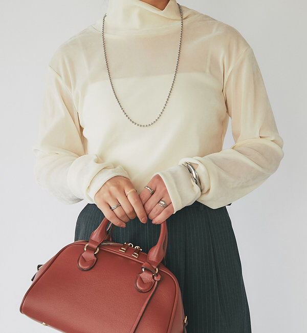  「チュールフロッキーハイネックカットソー」|Tシャツ・カットソー|