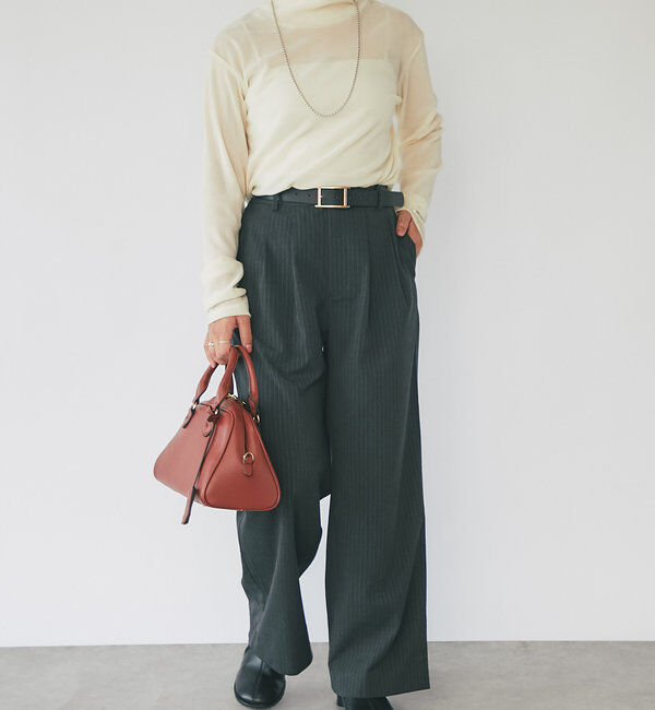  「チュールフロッキーハイネックカットソー」|Tシャツ・カットソー|