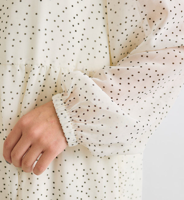  「前後2WAYドットシフォンワンピース」|その他|