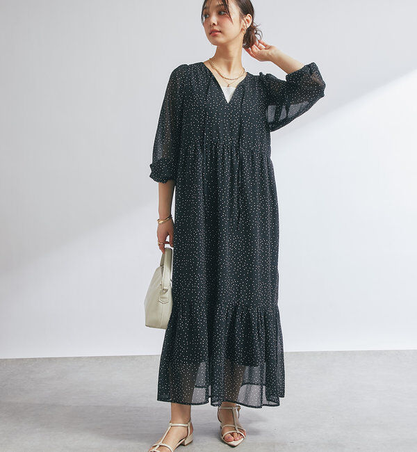  「前後2WAYドットシフォンワンピース」|その他|