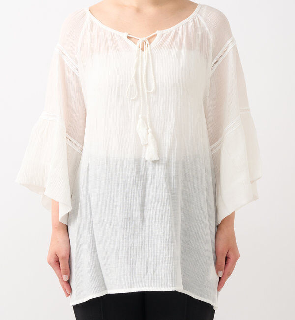  「タッセルフリルギャザーブラウス」|シャツ・ブラウス|