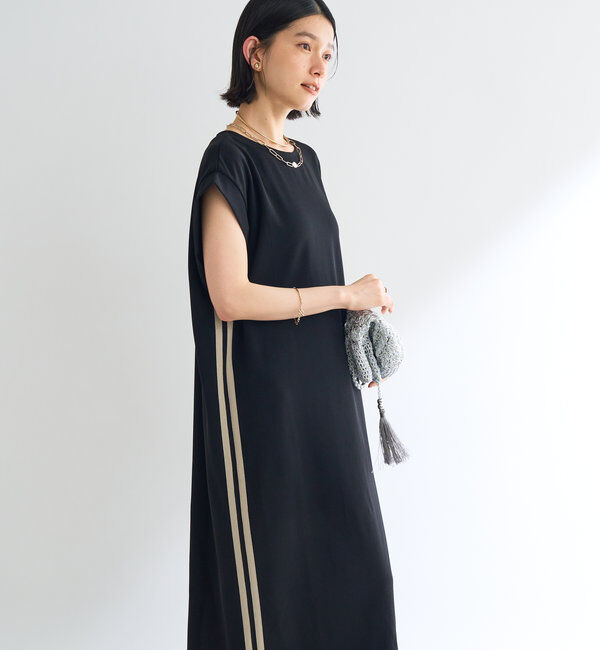  「《大人のラフスタイルに》カットジョーゼットラインワンピース」|その他|