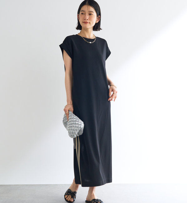  「《大人のラフスタイルに》カットジョーゼットラインワンピース」|その他|