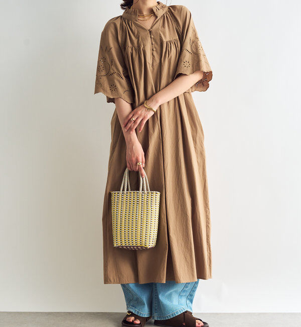  「《ナチュラルな雰囲気》袖刺繍ワンピース」|その他|