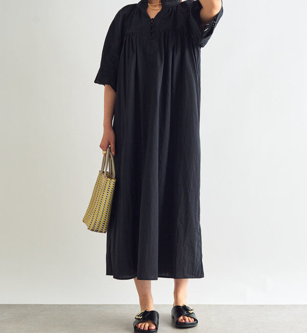  「《ナチュラルな雰囲気》袖刺繍ワンピース」|その他|