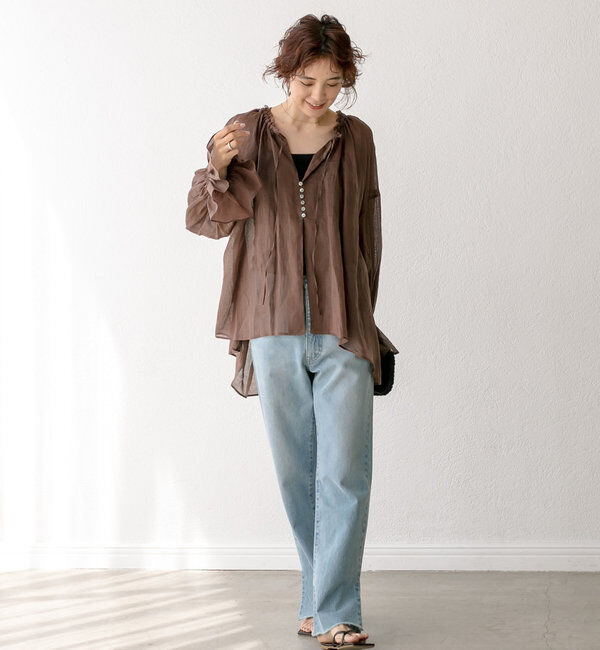  「【全骨格美脚見え！】slit DENIM」|デニム|