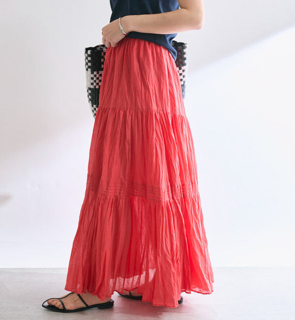  「【名品リバイバル/5色展開】コットンワッシャープリーツスカート」|スカート|