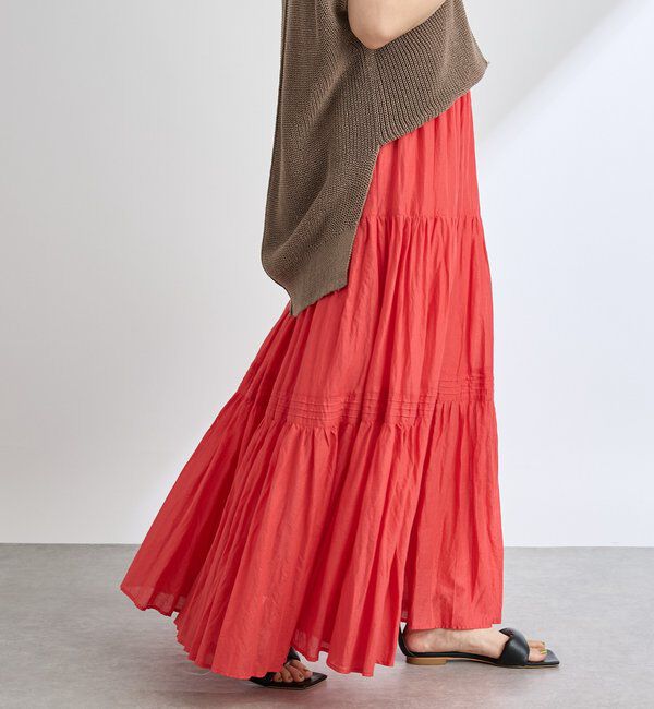  「【名品リバイバル/5色展開】コットンワッシャープリーツスカート」|スカート|