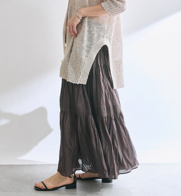  「【名品リバイバル/5色展開】コットンワッシャープリーツスカート」|スカート|