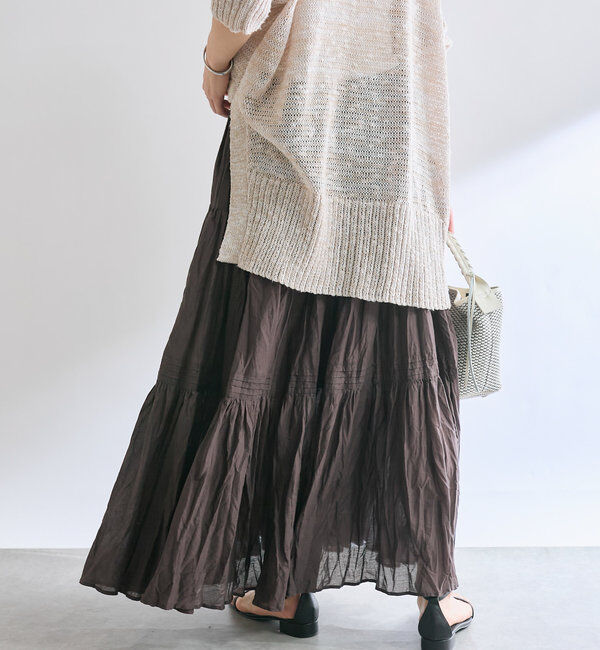  「【名品リバイバル/5色展開】コットンワッシャープリーツスカート」|スカート|