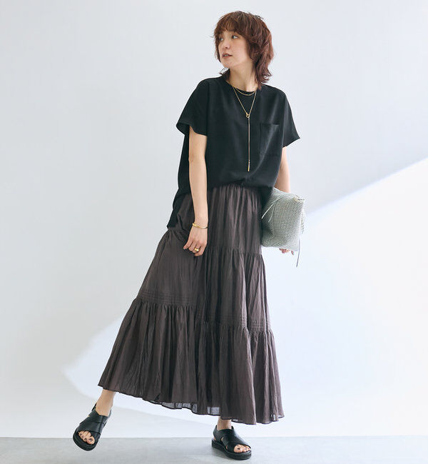  「【名品リバイバル/5色展開】コットンワッシャープリーツスカート」|スカート|