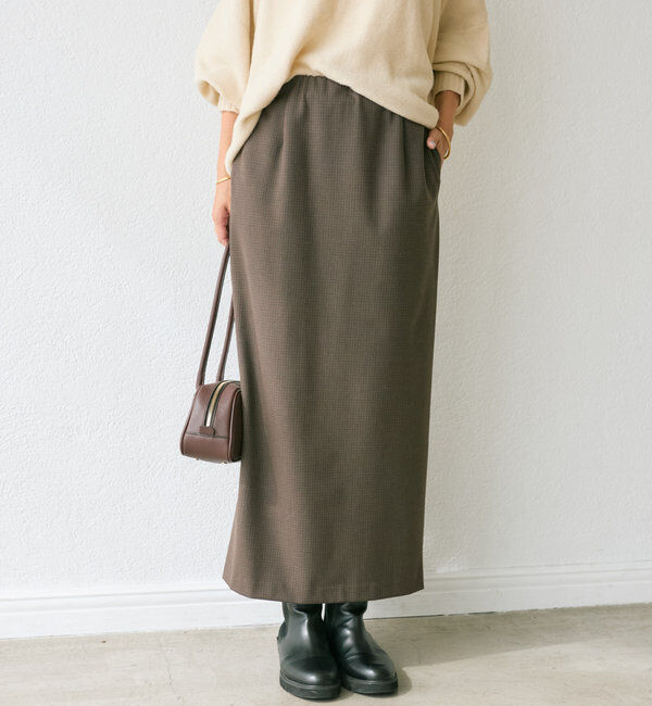  「【オンオフ着れる】ウォームギャザータイトスカート」|スカート|