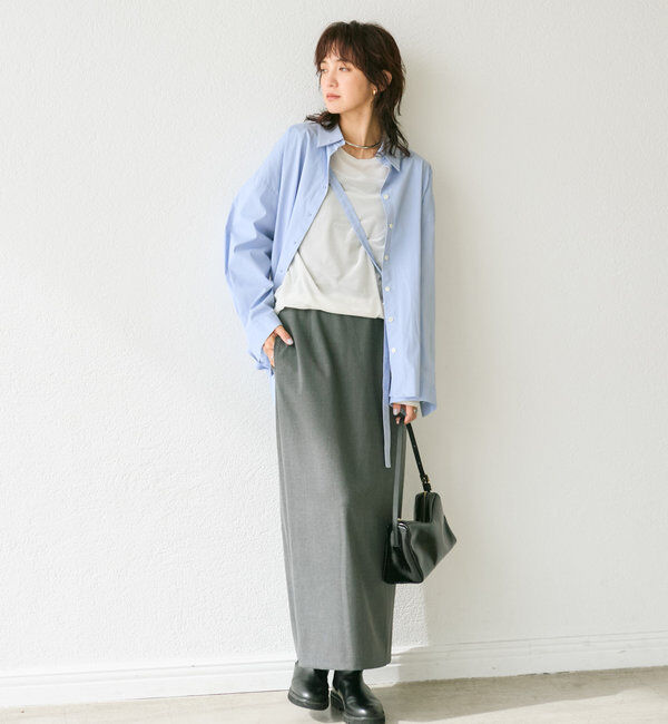  「【オンオフ着れる】ウォームギャザータイトスカート」|スカート|