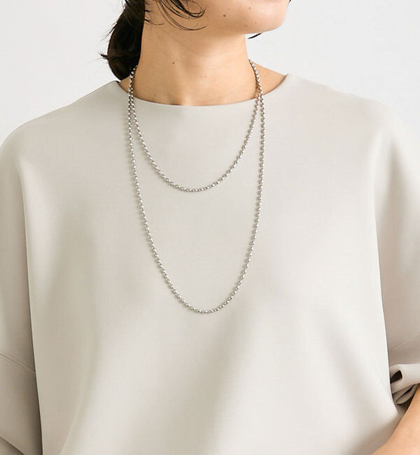  「【R.good（アールドットグッド）】オーバルボールロングネックレス」|リング|