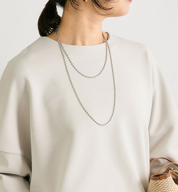  「【R.good（アールドットグッド）】オーバルボールロングネックレス」|リング|