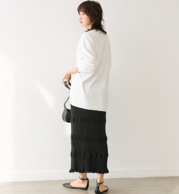  「【セットアップ対応】ウエービーリブスカート」|スカート|
