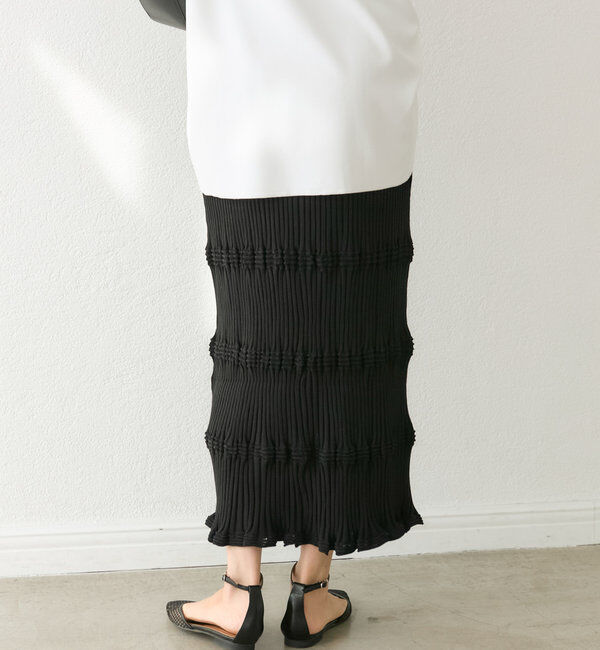  「【セットアップ対応】ウエービーリブスカート」|スカート|