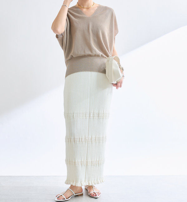  「【美シルエット】ライトギマフレンチコクーンニット」|ニット・セーター|