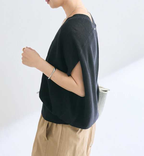  「【美シルエット】ライトギマフレンチコクーンニット」|ニット・セーター|