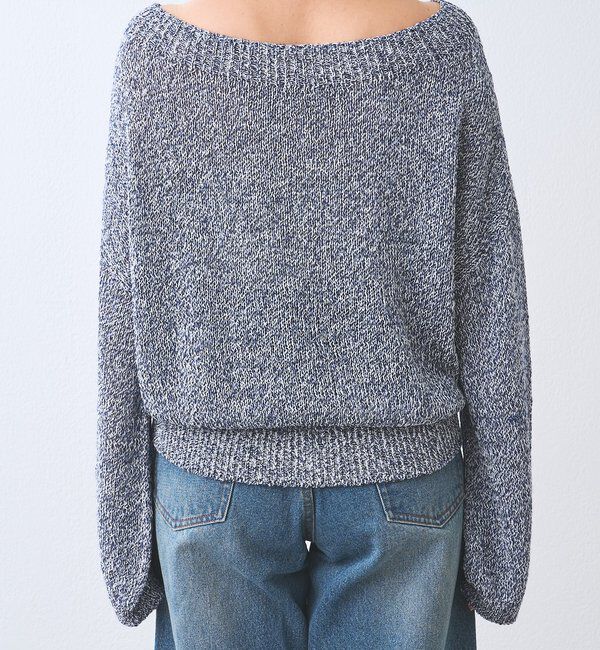  「予約【ワンショルやオフショルにも！】ペーパーMIXニット」|ニット・セーター|