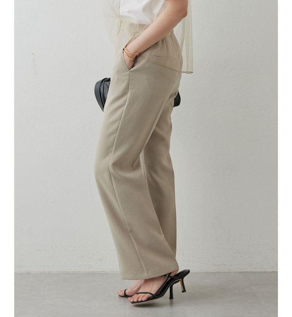  「【サイズ展開あり】ジャージーセミフレアパンツ」|スラックス|