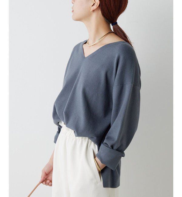  「総針Vネックニット」|ニット・セーター|