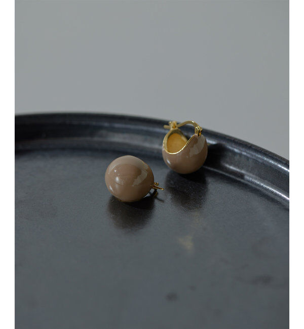  「エポボールピアス」|リング|ベージュ