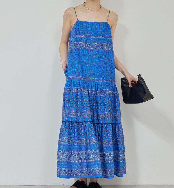  「ティアードキャミソールドレス」|ワンピース|ブルー